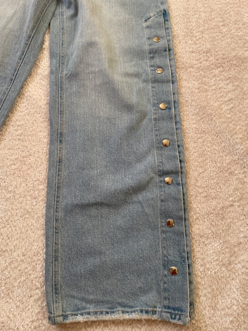 light-wash jeans high-waisted, wide-leg - Picture 5 of 6